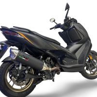 GPR auspuff kompatibel mit  Zontes 365D 2024-2026, Furore-X Scooter, Slip-on-Auspuff zugelassen für Nicht-EU-Märkte, einschließlich Verbindungsrohr und abnehmbarem DB-Killer 