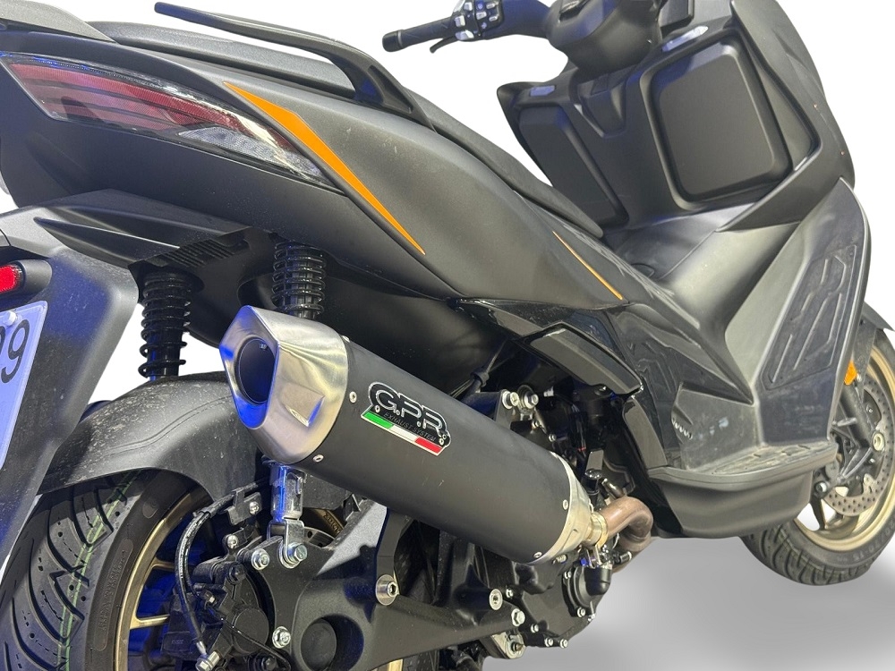 GPR auspuff kompatibel mit  Zontes 365D 2024-2026, Furore-X Scooter, Slip-on-Auspuff zugelassen für Nicht-EU-Märkte, einschließlich Verbindungsrohr und abnehmbarem DB-Killer 