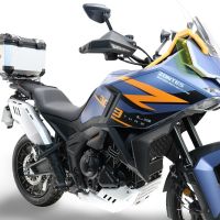 GPR TECH Zontes 703 F 2025/2026 Topcase aus Aluminium, silberfarben mit spezifischer Platte inklusive Kapazität Liter 35