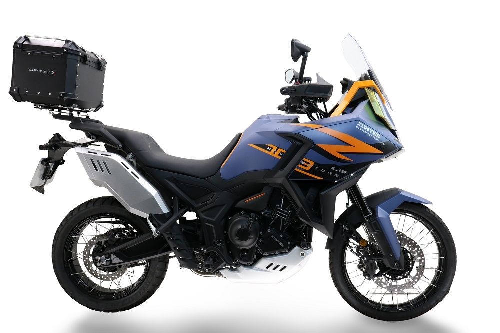 GPR TECH Zontes 703 F 2025/2026 Topcase aus Aluminium, schwarze Farbe mit spezifischer Platte enthalten Kapazität Liter 35