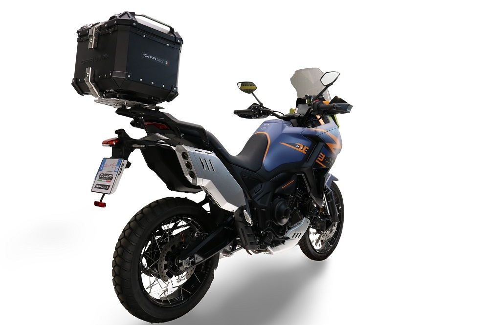 GPR TECH Zontes 703 F 2025/2026 Topcase aus Aluminium, schwarze Farbe mit spezifischer Platte enthalten Kapazität Liter 35