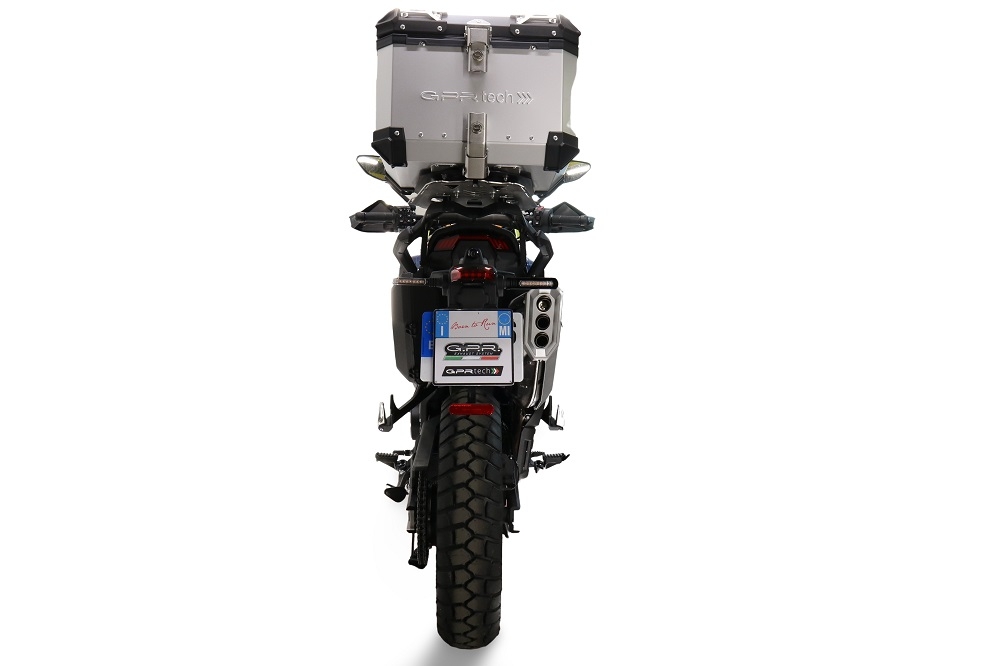 GPR TECH Zontes 703 F 2025/2026 Topcase aus Aluminium, silberfarben mit spezifischer Platte inklusive Kapazität Liter 35