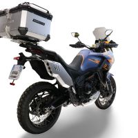 GPR TECH Zontes 703 F 2025/2026 Topcase aus Aluminium, silberfarben mit spezifischer Platte inklusive Kapazität Liter 45