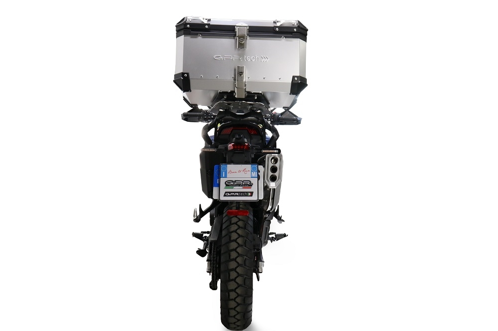 GPR TECH Zontes 703 F 2025/2026 Topcase aus Aluminium, silberfarben mit spezifischer Platte inklusive Kapazität Liter 45