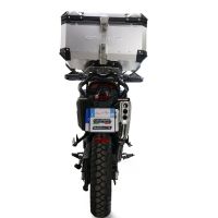 GPR TECH Zontes 703 F 2025/2026 Topcase aus Aluminium, silberfarben mit spezifischer Platte inklusive Kapazität Liter 45